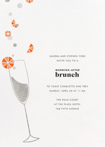 Citrus Fizz - Wedding Brunch Invitation by Paperless Post
