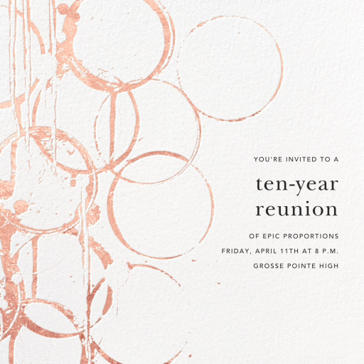 Metallic Circles Watermark - Family Reunion Invitation by Kelly Wearstler