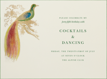 Hand Painted Bird of Paradise - Garden Party Invitation by Bernard Maisner