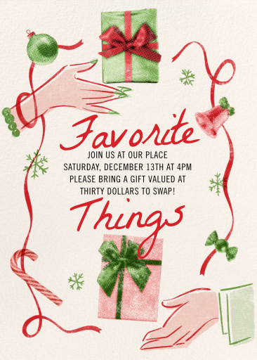 Holiday Gift Exchange Invitation
