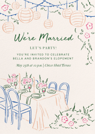 Under the Lanterns - Elopement Party Invitation by Paperless Post