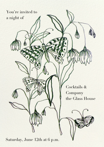 Butterfly Whimsy - Cocktail Party Invitation by Iris + Marie