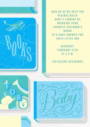 Little Library - Baby Shower Invitation by Paperless Post
