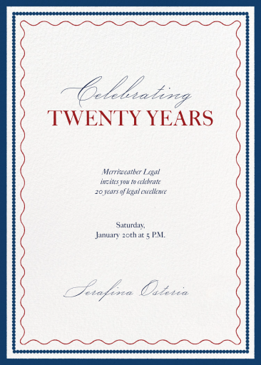 Wavy Stripes - Business Anniversary Invitation by Paperless Post