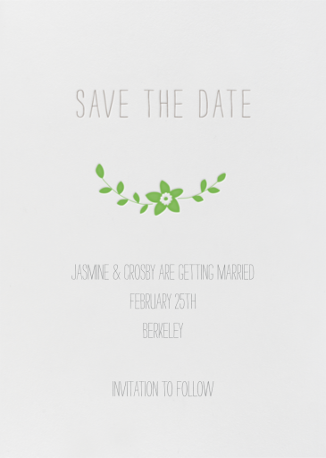 Vintage Flower Save the Date by Linda and Harriett