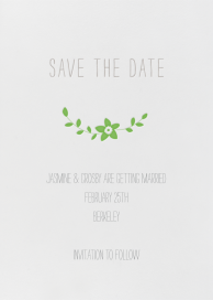 Vintage Flower Save the Date by Linda and Harriett