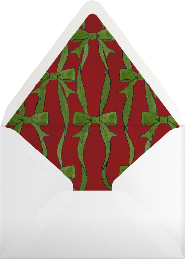 Santa Ribbon Frame Invitation Envelope