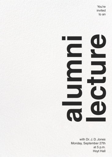 Right as Rain - Alumni Event Invitation by Paperless Post