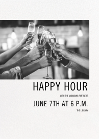 Simple Black and White (Photo) - Happy Hour Invitation by Paperless Post
