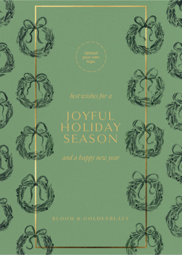 Yuletide Wreaths - Business Holiday Card by Paperless Post