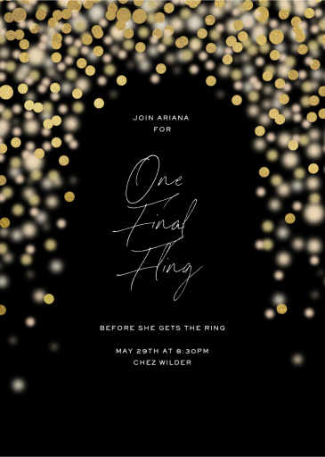 Sparkle Lights - Bachelorette Party Invitation by Paperless Post