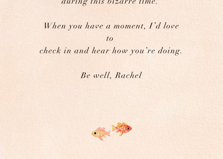 Fish Love - Thinking of You Card by Paperless Post - Back