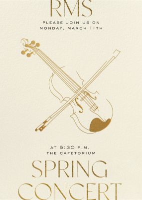 Recital Invitations | Send online instantly | RSVP tracking