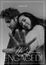 Swept Away Photo - Engagement Announcement by Paperless Post