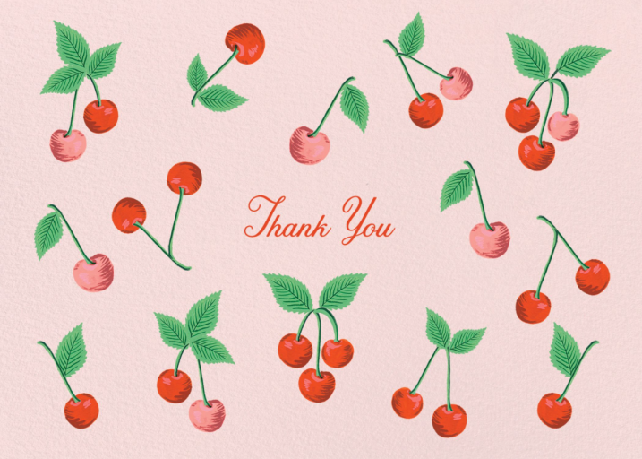 Blush Cherries - Business Greeting Card by Rifle Paper Co.