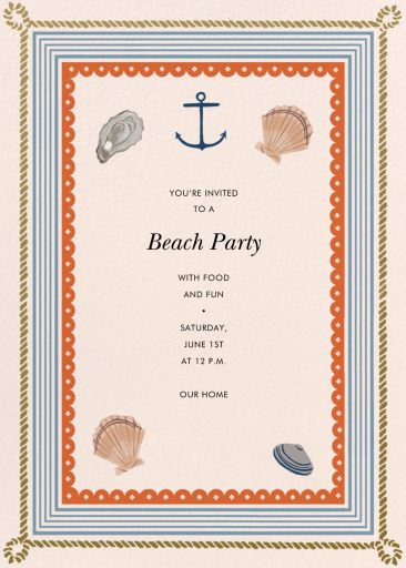 Seaside Border - Summer Party Invitation by Rifle Paper Co.
