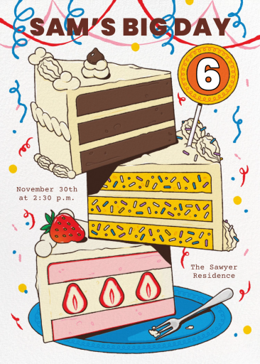 Topsy Turvy Cake - Invitation by Paperless Post