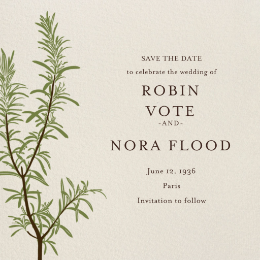 Rosemary - Save the Date by Paperless Post
