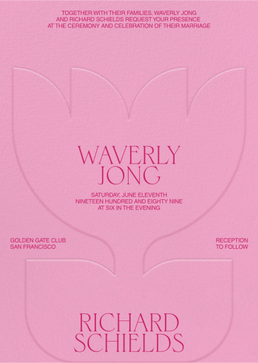 Embossed Tulip - Wedding Invitation by Both