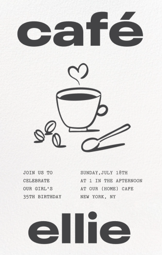 Home Cafe - Party Invitation by Paperless Post