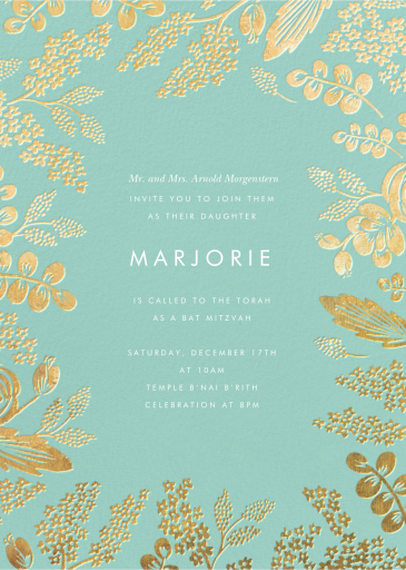 Heather and Lace - Bar & Bat Mitzvah Invitation by Rifle Paper Co.