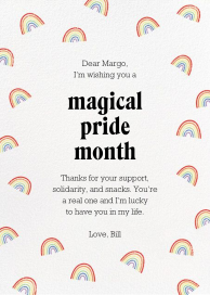 Raining Rainbows - Pride Card by Paperless Post