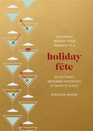 Tiny Tinis - Holiday Party Invitation by kate spade new york