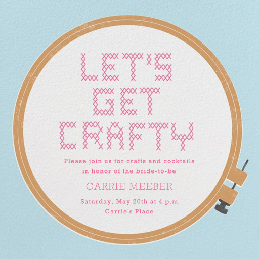 Needlework Hoop by Paperless Post