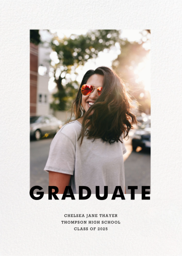 Wide Modern Border (Photo) - Graduation Announcement by Paperless Post