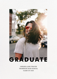 Wide Modern Border (Photo) - Graduation Announcement by Paperless Post