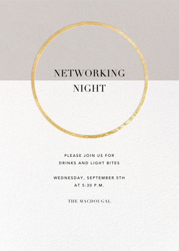 Metallic Circle - Networking Event Invitation by Paperless Post