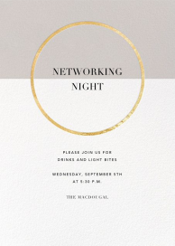 Metallic Circle - Networking Event Invitation by Paperless Post