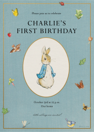 Portrait of Peter - Birthday Invitation by Peter Rabbit