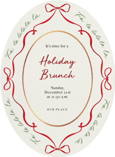 Holiday Bows (Single-Sided) - Holiday Party Invitation by Paperless Post