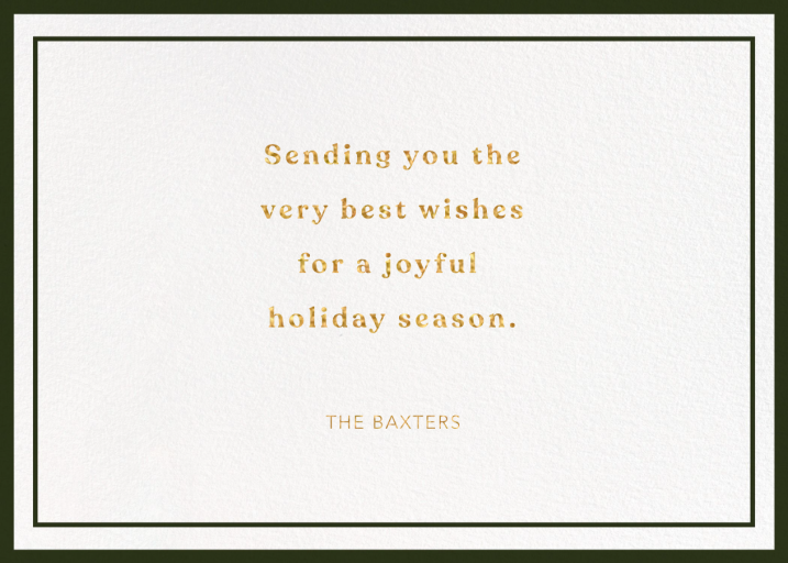 Double Border Photo - Holiday Card by Paperless Post - Back