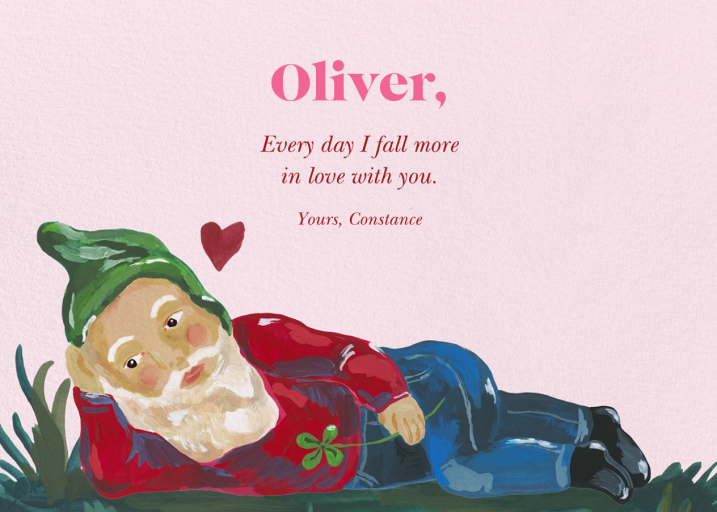 Gnome d'Amour - Valentine's Day Card by Nathalie Lété