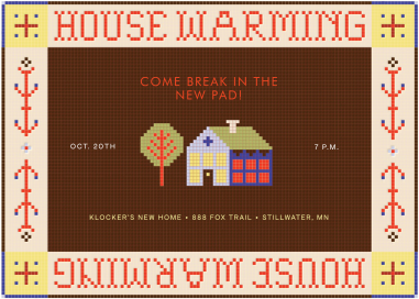 Tufted Mat - Party Invitation by Rubinski Works