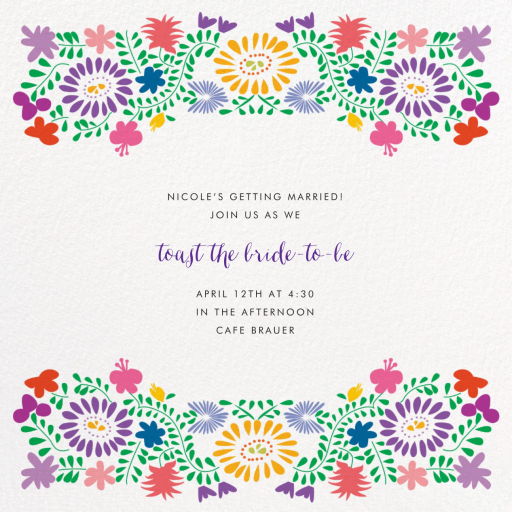 Oaxacan Flowers - Bridal Shower Invitation by Paperless Post