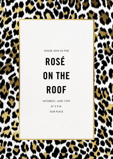 Leopard Border - Bar & Bat Mitzvah Invitation by kate spade new york