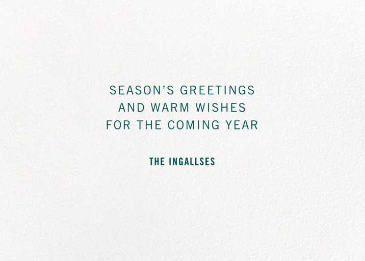 Signature Holidays - Christmas Card by Paperless Post - Back