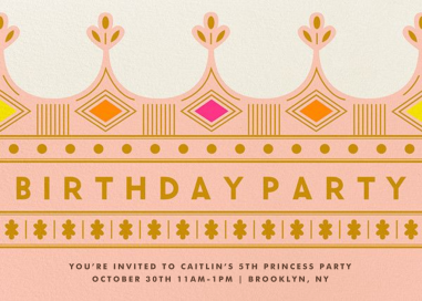 Crown - Birthday Invitation by The Indigo Bunting
