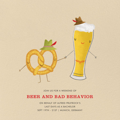 Oktoberfriends - Bachelor Party Invitation by Paperless Post