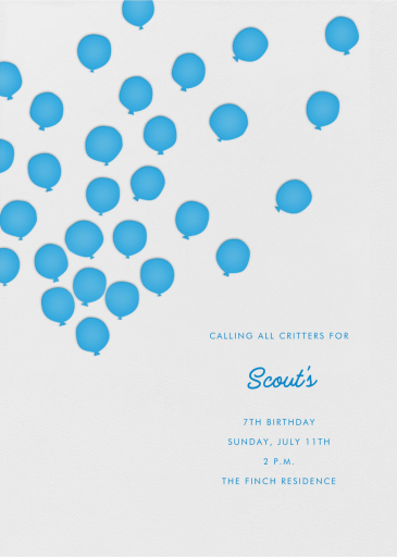 Balloons - Birthday Invitation by Linda and Harriett