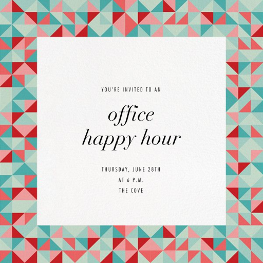 Quilt Block - Invite - Happy Hour Invitation by Paperless Post