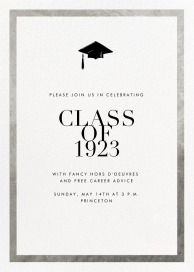 Simple Gold Border - Graduation Party Invitation by Paperless Post