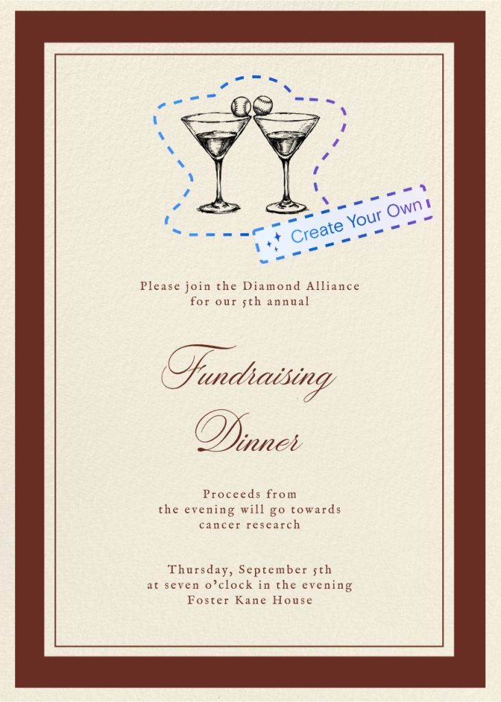 Chunky Border (Custom Magic Art) Invitation
