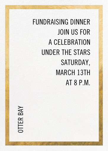 Simple Gold Border by Paperless Post