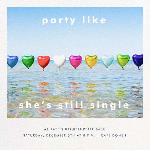 Hearts - Bachelorette Party Invitation by Gray Malin