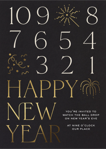 Count On Me - New Year's Eve Invitation by Paperless Post