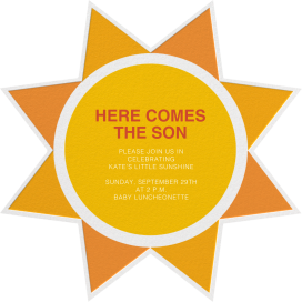 Sunshine - Baby Shower Invitation by Jonathan Adler